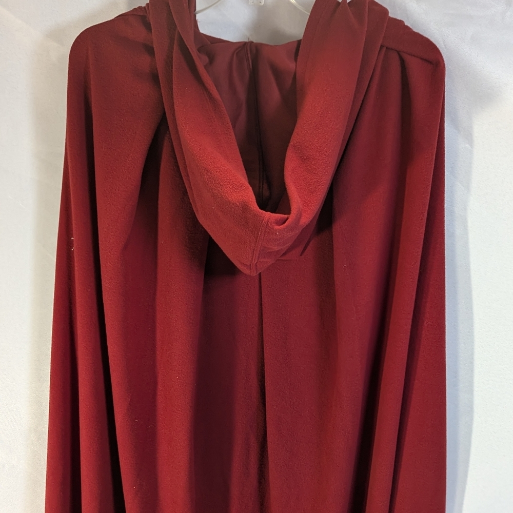 Elegant Red Hooded Cape